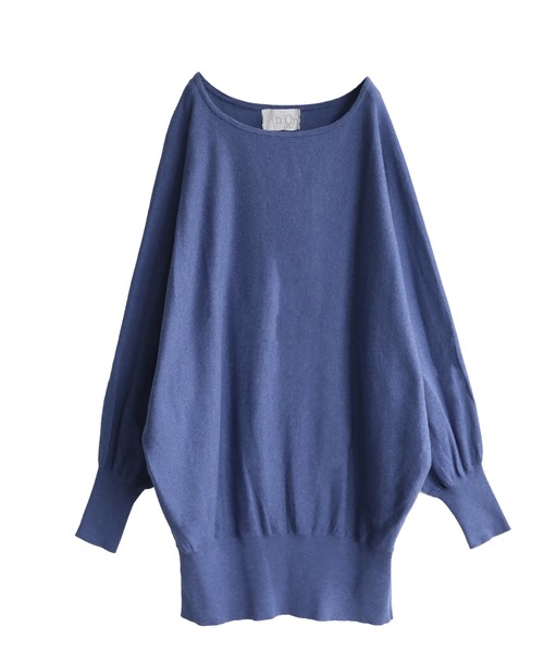 osharewalker（オシャレウォーカー）の「『ボートネックドルマンコットンニット』（ニット/セーター・レディース・レッド/ネイビー/アイボリー/ブラック/ライトベージュ/カーキ/グリーン/チャコールグレー/ターメリック/マジェンタ/ロイヤルブルー/グレー系その他/ブルー系その他/ワイン/オレンジ系その他/テラコッタ/オリーブ/ブルー系その他2/コーラルピンク/杢グレー/ブラウン/ネイビー系/パープル・FREE）」の14枚目の写真