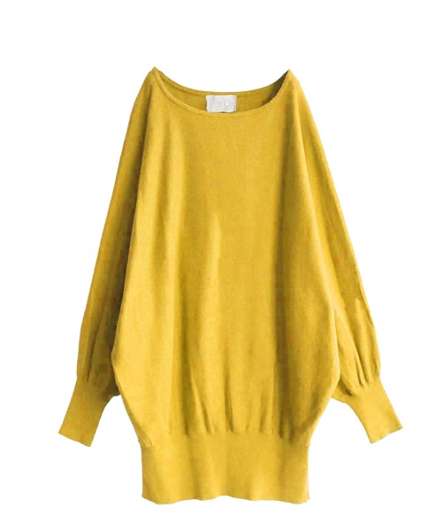 osharewalker（オシャレウォーカー）の「『ボートネックドルマンコットンニット』（ニット/セーター・レディース・レッド/ネイビー/アイボリー/ブラック/ライトベージュ/カーキ/グリーン/チャコールグレー/ターメリック/マジェンタ/ロイヤルブルー/グレー系その他/ブルー系その他/ワイン/オレンジ系その他/テラコッタ/オリーブ/ブルー系その他2/コーラルピンク/杢グレー/ブラウン/ネイビー系/パープル・FREE）」の18枚目の写真