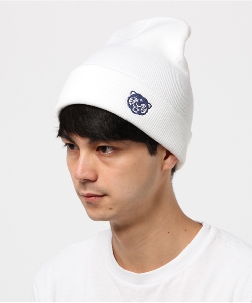 TRANS CONTINENTS(トランスコンチネンツ)の「トラコン刺繍入りニットキャップ(ニットキャップ/ビーニー・メンズ・ブラック/ホワイト/レッド/ネイビー・FREE)」の2枚目の写真