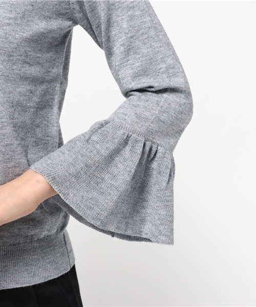 ROPE' PICNIC（ロペピクニック）の「フレアー袖ニット（ニット/セーター・レディース・ネイビー/グレー/ワイン/キナリ・38）」の10枚目の写真