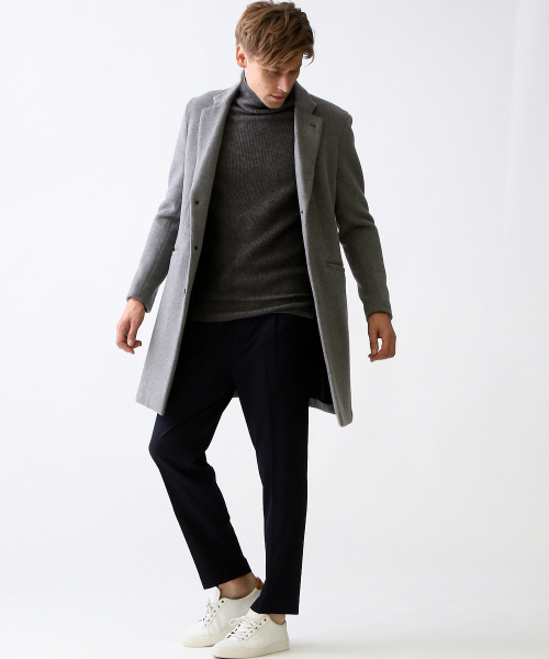 ABAHOUSE（アバハウス）の「ソフトタッチドレープタートルネック（ニット/セーター・メンズ・ワイン/グリーン/ベージュ/チャコールグレー・48/46/44）」の9枚目の写真