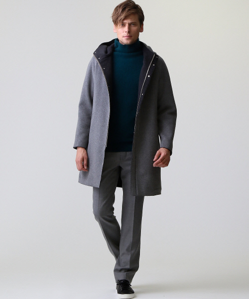 ABAHOUSE（アバハウス）の「ソフトタッチドレープタートルネック（ニット/セーター・メンズ・ワイン/グリーン/ベージュ/チャコールグレー・48/46/44）」の13枚目の写真