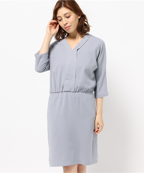 N.（N. Natural Beauty Basic）（エヌエヌナチュラルビューティーベーシック）の「フロントフリルワンピース（ワンピース・レディース・グレー/ベージュ/ネイビー・MEDIUM）」の12枚目の写真