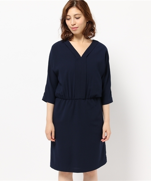 N.（N. Natural Beauty Basic）（エヌエヌナチュラルビューティーベーシック）の「フロントフリルワンピース（ワンピース・レディース・グレー/ベージュ/ネイビー・MEDIUM）」の4枚目の写真