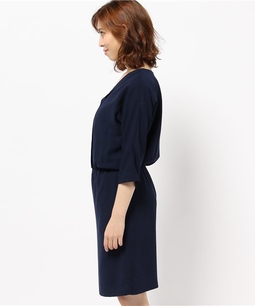 N.（N. Natural Beauty Basic）（エヌエヌナチュラルビューティーベーシック）の「フロントフリルワンピース（ワンピース・レディース・グレー/ベージュ/ネイビー・MEDIUM）」の5枚目の写真