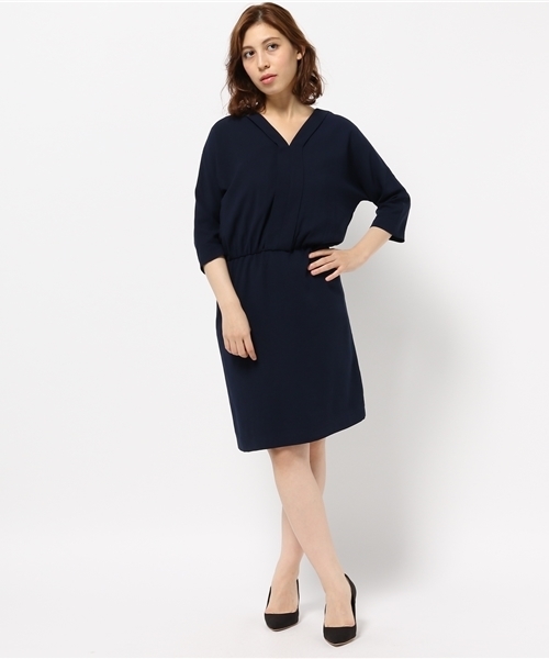 N.（N. Natural Beauty Basic）（エヌエヌナチュラルビューティーベーシック）の「フロントフリルワンピース（ワンピース・レディース・グレー/ベージュ/ネイビー・MEDIUM）」の7枚目の写真