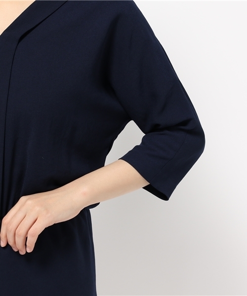 N.（N. Natural Beauty Basic）（エヌエヌナチュラルビューティーベーシック）の「フロントフリルワンピース（ワンピース・レディース・グレー/ベージュ/ネイビー・MEDIUM）」の9枚目の写真