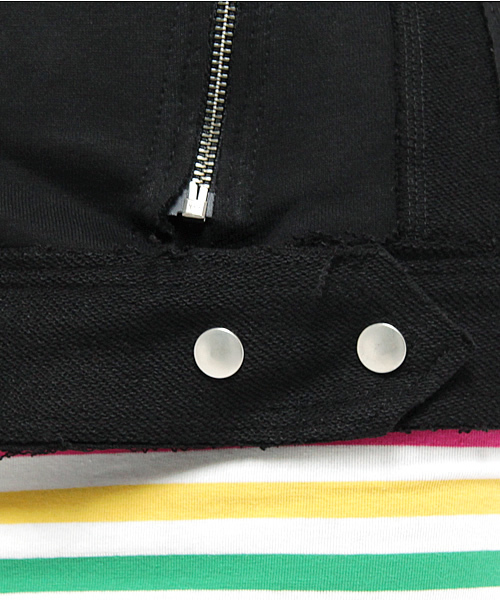 Jel'emets solo（ジェレメッツソロ）の「切替ライダースPK（パーカー・レディース・ブラック/チャコールグレー・MEDIUM/SMALL）」の7枚目の写真