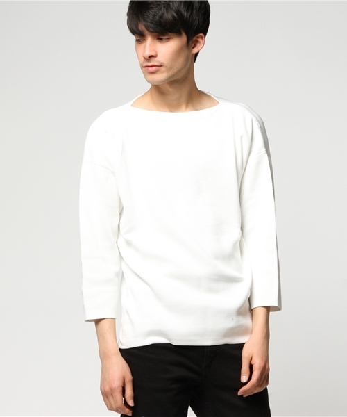 Letroyes（ルトロワ）の「【別注】Letroyes　ボートネックオーバーニット（ニット/セーター・メンズ・アイボリー/サックスブルー・LARGE/MEDIUM）」の2枚目の写真