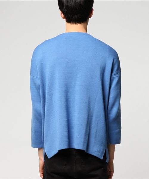 Letroyes（ルトロワ）の「【別注】Letroyes　ボートネックオーバーニット（ニット/セーター・メンズ・アイボリー/サックスブルー・LARGE/MEDIUM）」の4枚目の写真