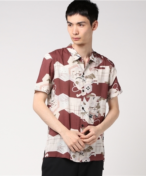 ALLSAINTS（オールセインツ）の「【本日セール終了】OLOKU SS SHIRT（シャツ/ブラウス・メンズ・ボルドー・SMALL/MEDIUM/X-SMALL/LARGE）」の5枚目の写真