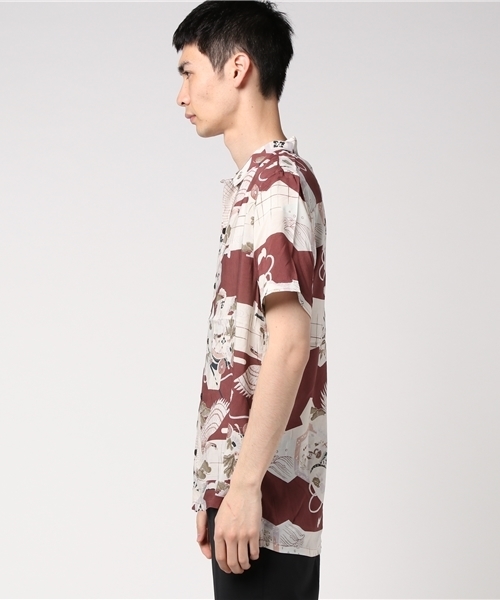 ALLSAINTS（オールセインツ）の「【本日セール終了】OLOKU SS SHIRT（シャツ/ブラウス・メンズ・ボルドー・SMALL/MEDIUM/X-SMALL/LARGE）」の6枚目の写真