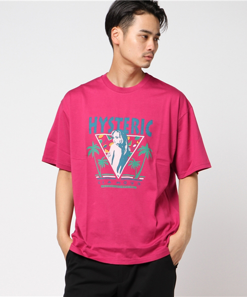 HYSTERIC GLAMOUR（ヒステリックグラマー）の「EVERYDAY IS A VACATION プリント Tシャツ（Tシャツ/カットソー・メンズ・ホワイト/ピンク/ブラック・X-SMALL/SMALL/LARGE/MEDIUM）」の5枚目の写真