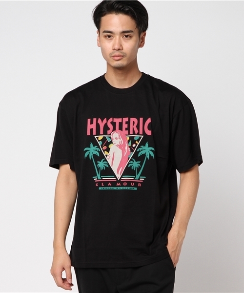HYSTERIC GLAMOUR（ヒステリックグラマー）の「EVERYDAY IS A VACATION プリント Tシャツ（Tシャツ/カットソー・メンズ・ホワイト/ピンク/ブラック・X-SMALL/SMALL/LARGE/MEDIUM）」の4枚目の写真