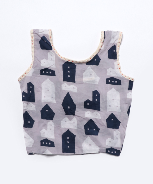 MERLOT（メルロー）の「インド綿おうち柄バッグ4937（トートバッグ・レディース・ベージュ/グレー・FREE）」の8枚目の写真