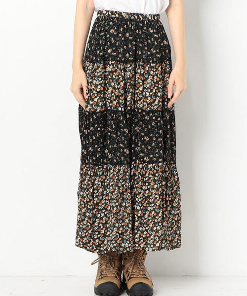 Another Edition（アナザーエディション）の「フラワーPRTマキシSK ◆（スカート・レディース・オフホワイト/ブラック・FREE）」の4枚目の写真