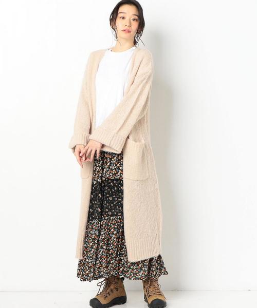 Another Edition（アナザーエディション）の「フラワーPRTマキシSK ◆（スカート・レディース・オフホワイト/ブラック・FREE）」の6枚目の写真