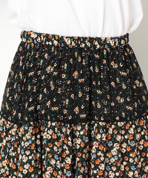 Another Edition（アナザーエディション）の「フラワーPRTマキシSK ◆（スカート・レディース・オフホワイト/ブラック・FREE）」の7枚目の写真