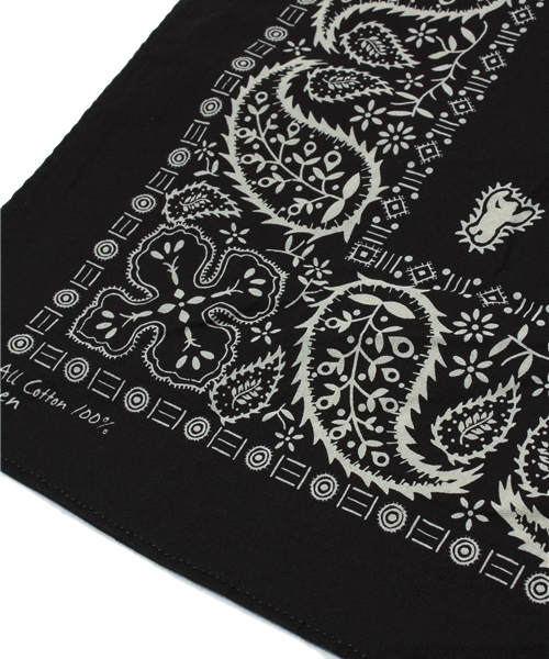 coen（コーエン）の「ペイズリーバンダナ（バンダナ/スカーフ・メンズ・ブラック/ダークブラウン/ライトピンク/レッド/オレンジ/ダークグリーン/ライトブルー/ネイビー/パープル・フリー）」の10枚目の写真