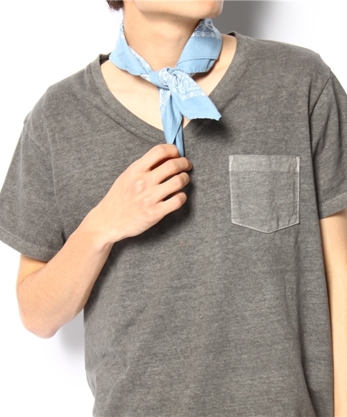 coen（コーエン）の「ペイズリーバンダナ（バンダナ/スカーフ・メンズ・ブラック/ダークブラウン/ライトピンク/レッド/オレンジ/ダークグリーン/ライトブルー/ネイビー/パープル・フリー）」の12枚目の写真