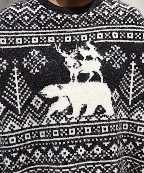 fridge（フリッジ）の「【BEDSIDEDRAMA】ノルディックブレーメンセーター（ニット/セーター・メンズ・ブラック・1）」の2枚目の写真