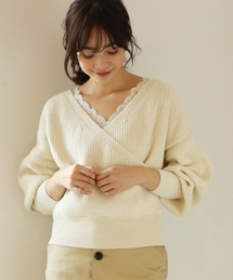 A part by | 【洗濯機で洗える】5GCAラメカシュクールPO 780418 (ニット/セーター)