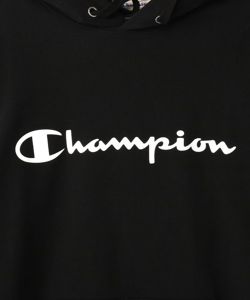 Champion(チャンピオン)の「【Champion】筆記体ロゴプリントパーカー(パーカー・メンズ・ホワイト/ブラック/グレー/ライトグリーン/サックスブルー/ライトピンク・S/M/L/XL)」の7枚目の写真