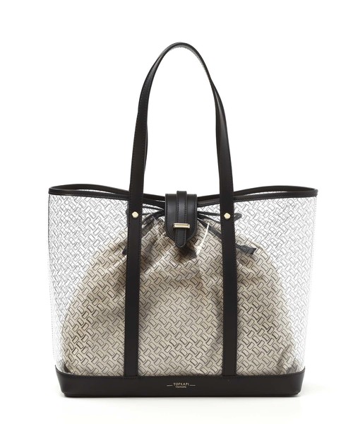 TOPKAPI（トプカピ）の「レザーコンビ・ビニールトートバッグ（トートバッグ・レディース・ブラック/キャメル・FREE）」の10枚目の写真