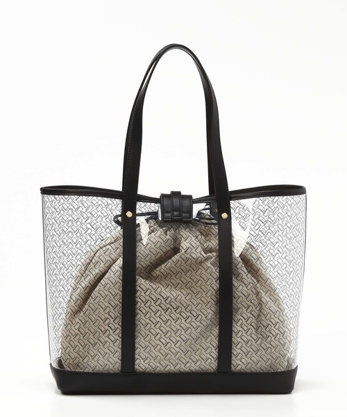 TOPKAPI（トプカピ）の「レザーコンビ・ビニールトートバッグ（トートバッグ・レディース・ブラック/キャメル・FREE）」の9枚目の写真