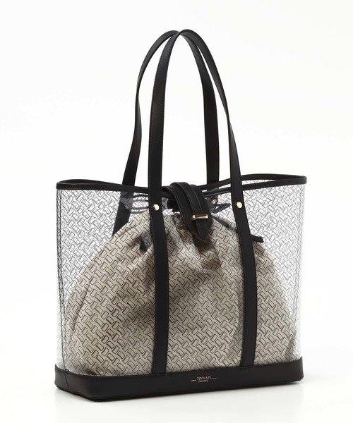 TOPKAPI（トプカピ）の「レザーコンビ・ビニールトートバッグ（トートバッグ・レディース・ブラック/キャメル・FREE）」の8枚目の写真