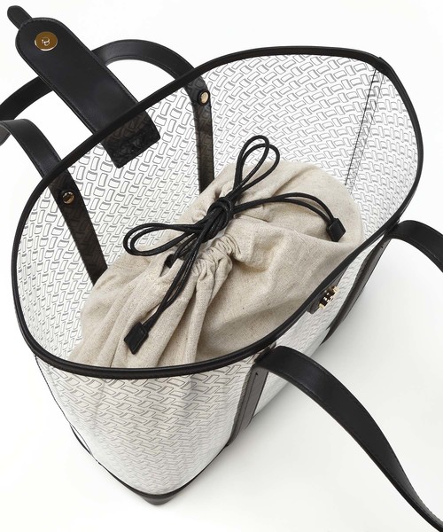 TOPKAPI（トプカピ）の「レザーコンビ・ビニールトートバッグ（トートバッグ・レディース・ブラック/キャメル・FREE）」の20枚目の写真