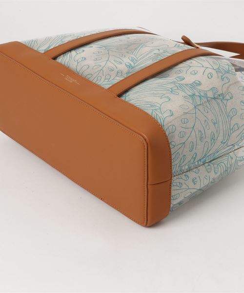 TOPKAPI（トプカピ）の「レザーコンビ・ビニールトートバッグ（トートバッグ・レディース・ブラック/キャメル・FREE）」の4枚目の写真