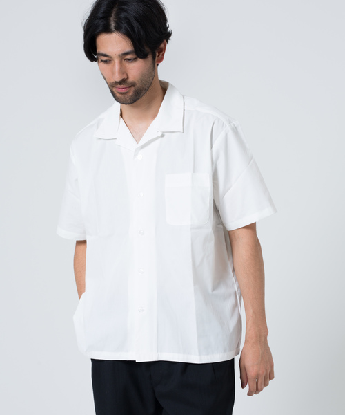 GGD SELECT(ジージーディー セレクト)の「PERMA-PREST / ブロードオープンカラーシャツ(シャツ/ブラウス・メンズ・ホワイト/ベージュ/ブラック/サックスブルー/ネイビー・M/L)」の1枚目の写真