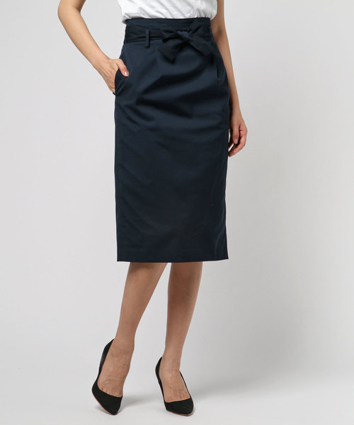 RIVE DROITE(リヴドロワ)の「ポリエステルタックスカート(スカート・レディース・ネイビー/カーキ・36/38)」の1枚目の写真