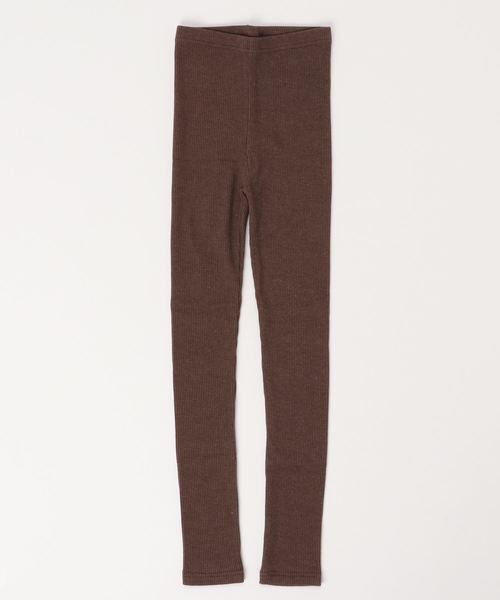 KOBE LETTUCE（コウベレタス）の「ストレッチコットンリブレギンス レディース レッグウェア ボトムス スパッツ（レギンス/スパッツ・レディース・アイボリー/グレー/ブラック/チャコールグレー/ベージュ/ブラウン・FREE）」の5枚目の写真