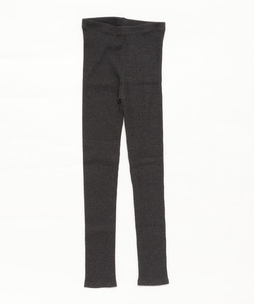 KOBE LETTUCE（コウベレタス）の「ストレッチコットンリブレギンス レディース レッグウェア ボトムス スパッツ（レギンス/スパッツ・レディース・アイボリー/グレー/ブラック/チャコールグレー/ベージュ/ブラウン・FREE）」の4枚目の写真