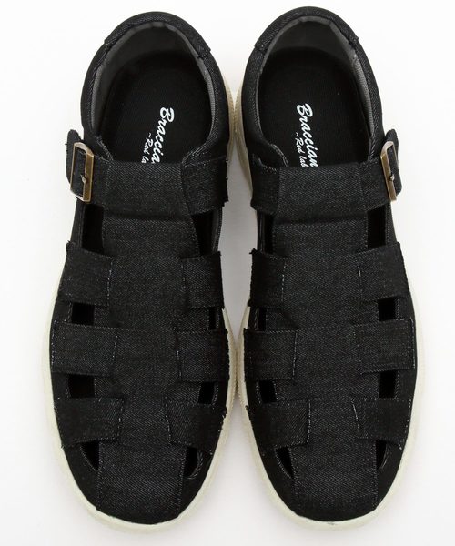 ８(eight)（エイト）の「グラディエーター サンダル デニム PUレザー（サンダル・メンズ・ブラック/ネイビー・26.5cm/28.0cm/25.0cm/25.5cm/26.0cm/27.0cm）」の5枚目の写真