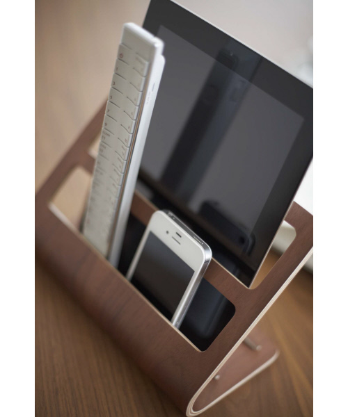 collex(コレックス)の「タブレット&リモコンラック(収納グッズ)」|ブラウン