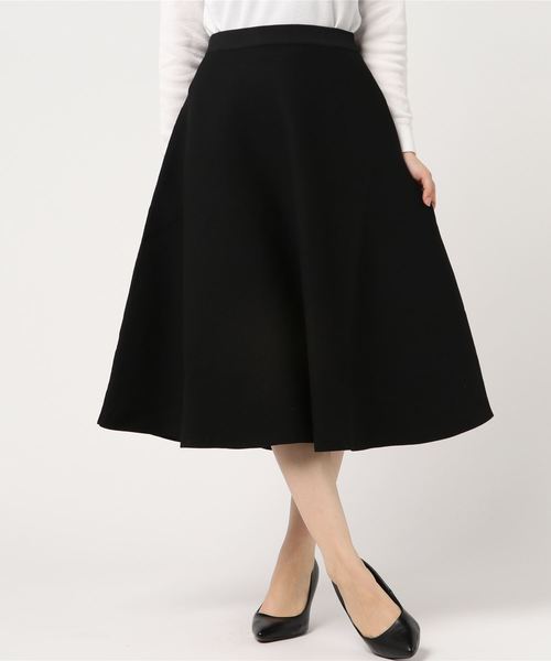 YECCA VECCA（イェッカヴェッカ）の「フレアニットスカート（スカート・レディース・ブラック/パープル/アイボリー/キャメル・FREE）」の3枚目の写真