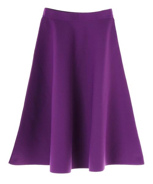 YECCA VECCA（イェッカヴェッカ）の「フレアニットスカート（スカート・レディース・ブラック/パープル/アイボリー/キャメル・FREE）」の14枚目の写真