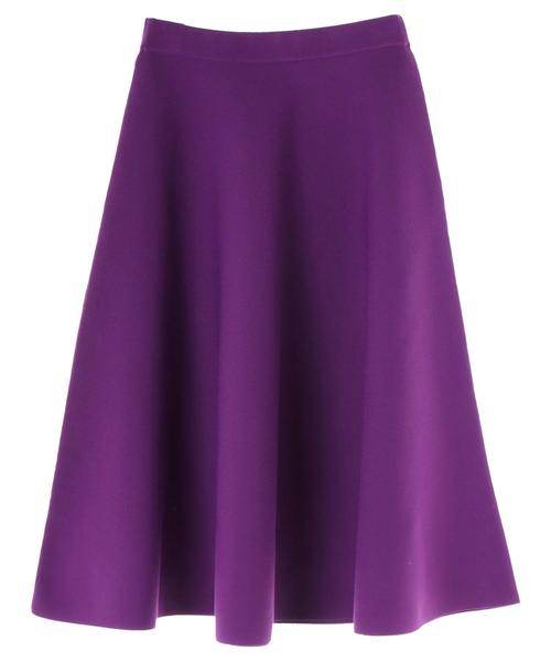 YECCA VECCA（イェッカヴェッカ）の「フレアニットスカート（スカート・レディース・ブラック/パープル/アイボリー/キャメル・FREE）」の11枚目の写真