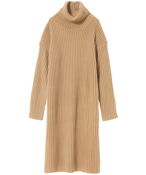 fifth（フィフス）の「タートルロングニットワンピース（ワンピース・レディース・ブラック/モカ・MEDIUM）」の4枚目の写真