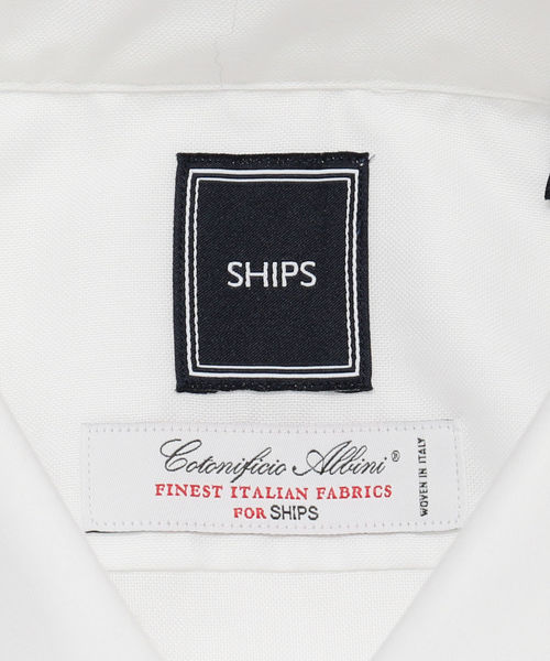 SHIPS(シップス)の「SD:【ALBINI社製生地】オックスフォード ホリゾンタルカラー シャツ(ホワイト)(シャツ/ブラウス・メンズ・ホワイト・40/38/39/41/42/37)」の8枚目の写真