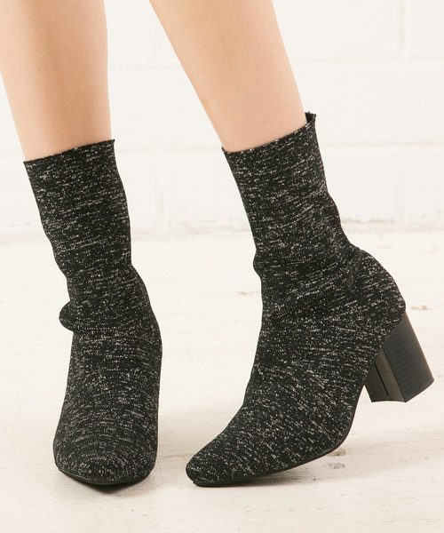 KOBE LETTUCE（コウベレタス）の「［ピンヒール/チャンキーヒール］選べる2Typeソックスブーツ＊レディース/シューズ/ポインテッドトゥ[I1658]神戸レタス（ブーツ・レディース・ブラック/ブラック系その他/ブラック系その他2/ブラック系その他3・LL/S/M/L）」の4枚目の写真