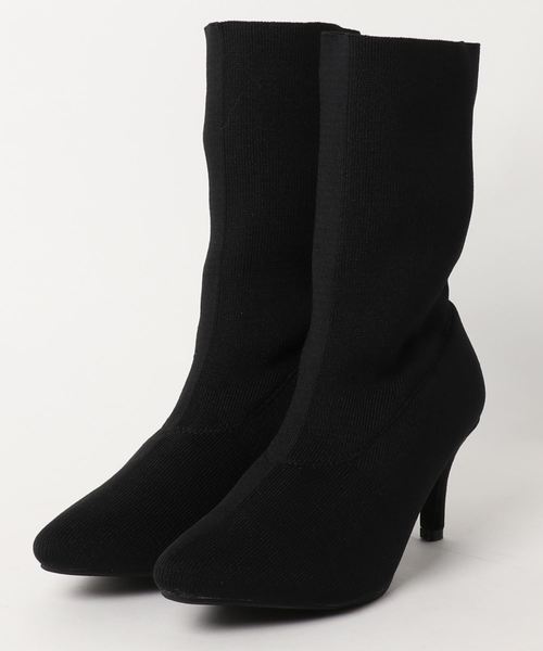 KOBE LETTUCE（コウベレタス）の「［ピンヒール/チャンキーヒール］選べる2Typeソックスブーツ＊レディース/シューズ/ポインテッドトゥ[I1658]神戸レタス（ブーツ・レディース・ブラック/ブラック系その他/ブラック系その他2/ブラック系その他3・LL/S/M/L）」の7枚目の写真