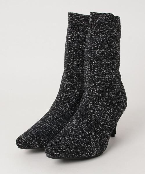 KOBE LETTUCE（コウベレタス）の「［ピンヒール/チャンキーヒール］選べる2Typeソックスブーツ＊レディース/シューズ/ポインテッドトゥ[I1658]神戸レタス（ブーツ・レディース・ブラック/ブラック系その他/ブラック系その他2/ブラック系その他3・LL/S/M/L）」の8枚目の写真