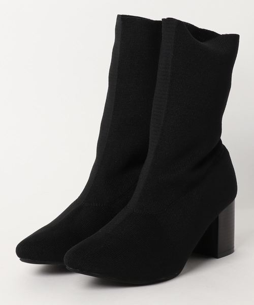 KOBE LETTUCE（コウベレタス）の「［ピンヒール/チャンキーヒール］選べる2Typeソックスブーツ＊レディース/シューズ/ポインテッドトゥ[I1658]神戸レタス（ブーツ・レディース・ブラック/ブラック系その他/ブラック系その他2/ブラック系その他3・LL/S/M/L）」の9枚目の写真