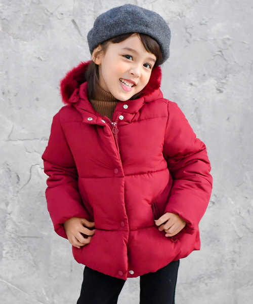 Bee des Bee(ビーデスビー)の「ダウン風 ジャケット(ダウンジャケット/コート・キッズ・ブラック/ベージュ/ネイビー/レッド/カーキ/アイボリー/キャメル/ライトピンク/ワイン/チャコール・110cm/100cm/120cm/130cm/140cm/150cm/160cm)」の10枚目の写真