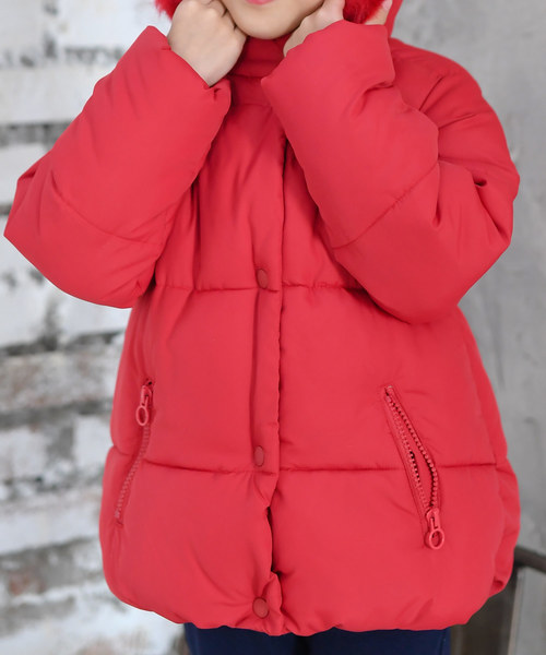 Bee des Bee(ビーデスビー)の「ダウン風 ジャケット(ダウンジャケット/コート・キッズ・ブラック/ベージュ/ネイビー/レッド/カーキ/アイボリー/キャメル/ライトピンク/ワイン/チャコール・110cm/100cm/120cm/130cm/140cm/150cm/160cm)」の19枚目の写真