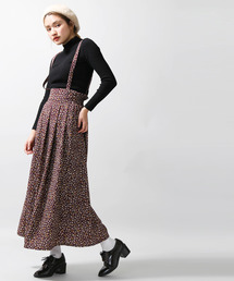 WEGO | WEGO/サスペンダー付きフラワーロングスカート(スカート)